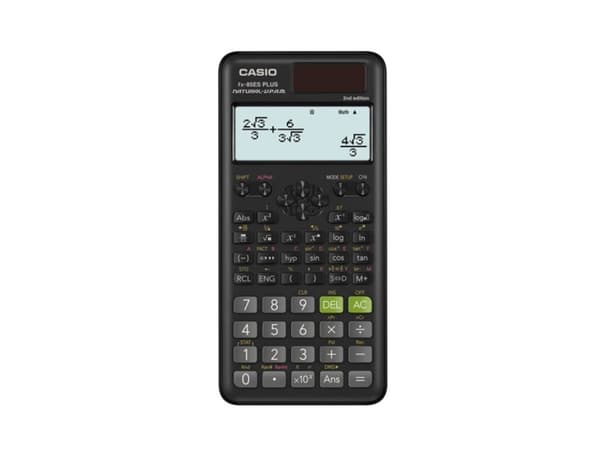 Casio FX-85ES-S PLUS, Desktop, Vitenskaplig, 12 sifre, Batteri/Solcelle, Sort