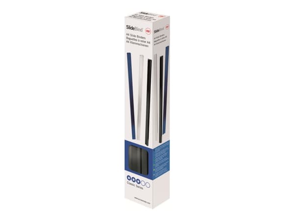 GBC Slide Binders - 5 mm - A4 (210 x 297 mm) - 20 ark - blå - 25 stk bindende skyvebokrygg
