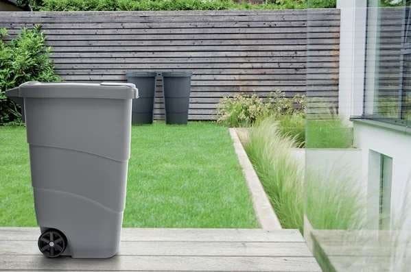 Prosperplast Søppelbøtte WHEELER 95 L - sort resirkulering