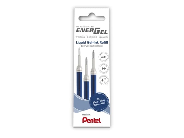 Refill, Pentel Energel, 0,35MM, blue 2803793, pack of 12 pieces - (12 stk.)