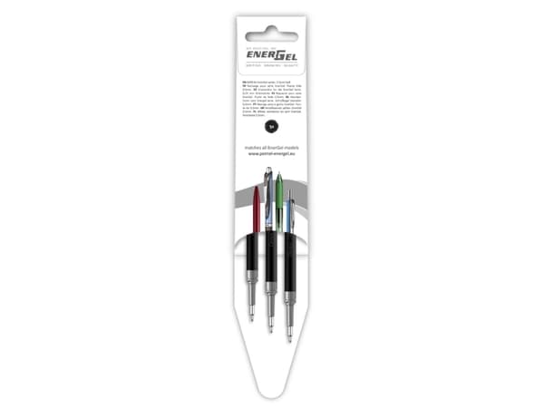 Rollerballpenna Pentel Energel svart 3-pack LRN5-3A - (12 st)