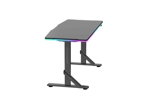 Ultradesk Iron, Rak, Rektangulär form, Spela, Svart, Svart, Svart