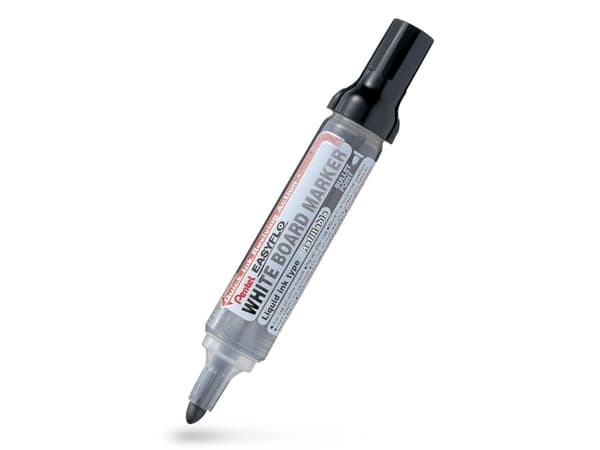 Whiteboardpenna Pentel Easyflo svart 6mm - (12 st.)