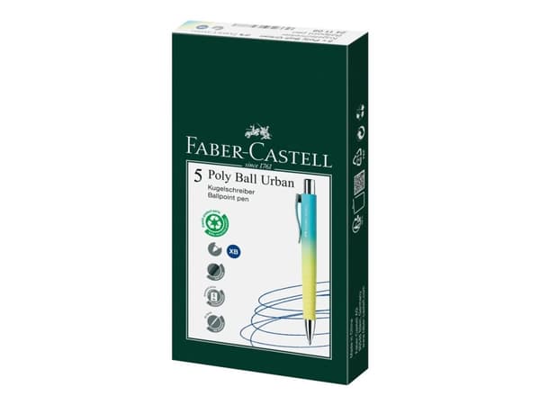 Faber-Castell POLY BALL Urban - Kulepenn - blå - ekstra bred - retraktil (en pakke 5)