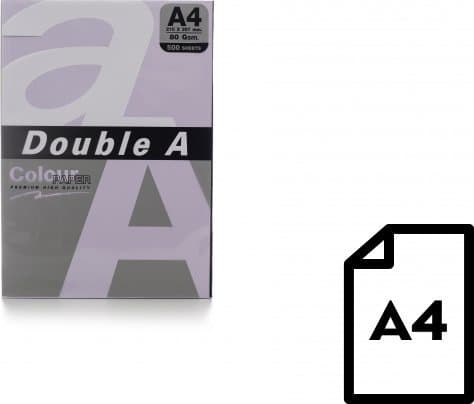 Double A Colour paper Double A, 80g, A4, 500 sheets, Levender