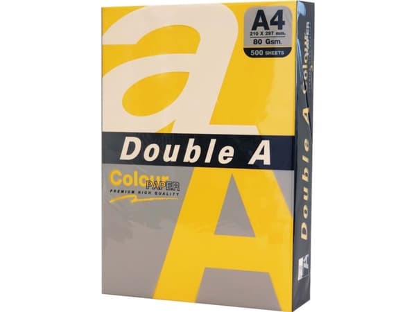 Double A Colour paper Double A, 80g, A4, 500 sheets, Butter