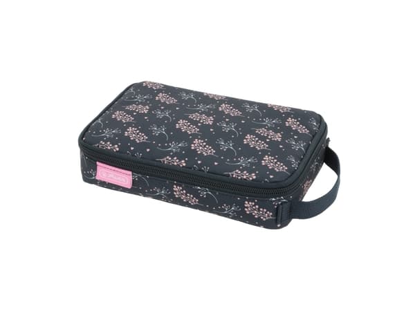 Herlitz 2 Go, Mykt penal, Polyester, Marineblå, Rosa, Mønster, Glidelås, Oppvekst