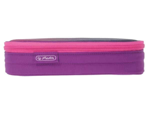 Herlitz Etui Dip Dye, Mykt penal, Polyester, Rosa, Lilla, Monokromatisk, Glidelås, Oppvekst