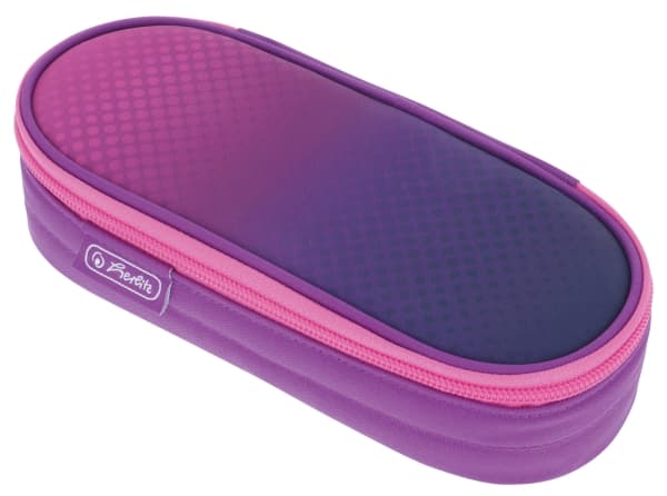 Herlitz Etui Dip Dye, Mykt penal, Polyester, Rosa, Lilla, Monokromatisk, Glidelås, Oppvekst