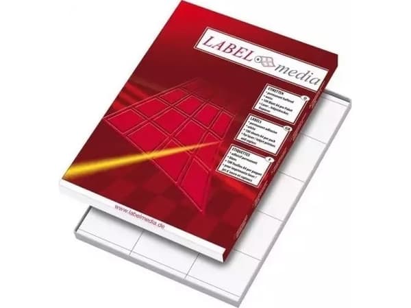 HP Ddhesive labels LabelMedia, A4, White, 70x37.1 mm, White (24) (100) 0707-758