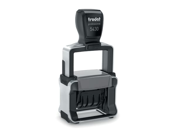 trodat date stamp Professional 4.0 5430 - PAID Kotelo: harjattua ruostumatonta terästä, väri kahvan korkki: musta - 1 kpl (134195)