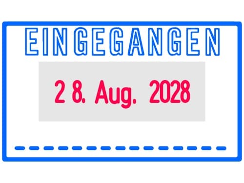 trodat päivämääräleima Printy 4.0 4750/L "EINGEGANGEN" - markkinoille: D / L / A / CH - 1 kpl (141349)