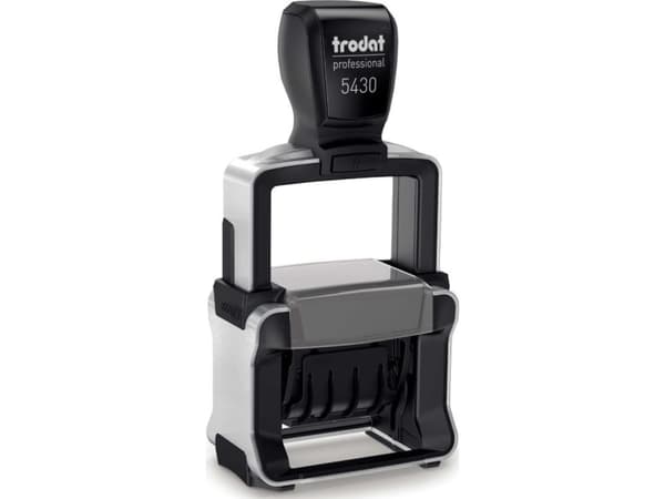 trodat Date Stamp Professional 4.0 5430 - COPY Hus: børstet rustfritt stål, farge på håndtakshetten: svart - 1 stk (133916)