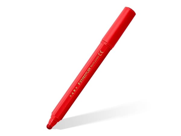 STAEDTLER Noris junior kuitukärkikynät, 6 kpl laatikko, vesipohjainen muste, pestävä, viivan leveys: 2,5 mm, - 1 kpl (329 C6)