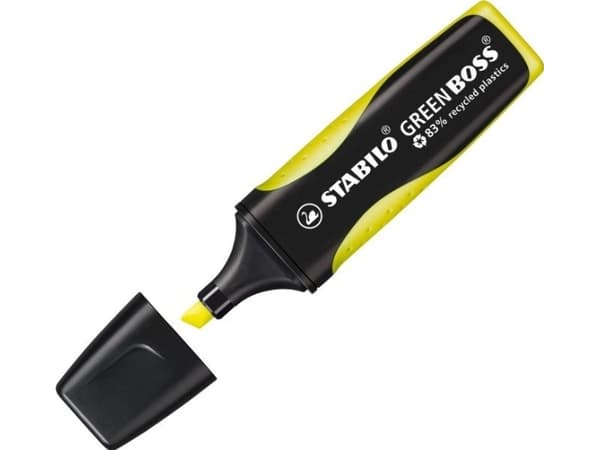 Stabilo Green Boss Gul - 83% genanvendt plast - (10 stk.)