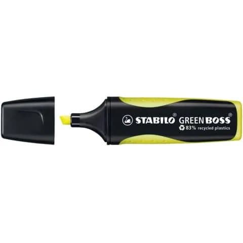 Stabilo Green Boss Gul - 83% genanvendt plast - (10 stk.)