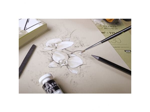 Paint-On Blok A5 250gram 30 ark brunt/naturel papir, multi teknik, toplimet
