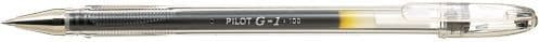Pilot G-1 - Rollerball-penna - svart - gelbläck - 0.5 mm - extra fin