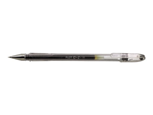 Pilot G-1 - Rollerball-penna - svart - gelbläck - 0.5 mm - extra fin