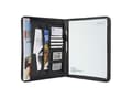Miniatyrbild 3 av 5: Wedo 58 5401, Läder, Nylon, Svart, A4, 4 fickor, Visitkort, 250 mm