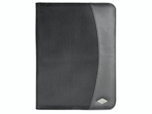 Wedo 58 5401, Läder, Nylon, Svart, A4, 4 fickor, Visitkort, 250 mm