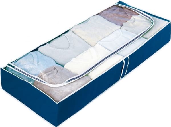 WENKO 4380630100, Kova vaatesäilytyspussi, Sininen, PVC-muovi, Muovi, Vetoketju, 103 cm, 45 cm