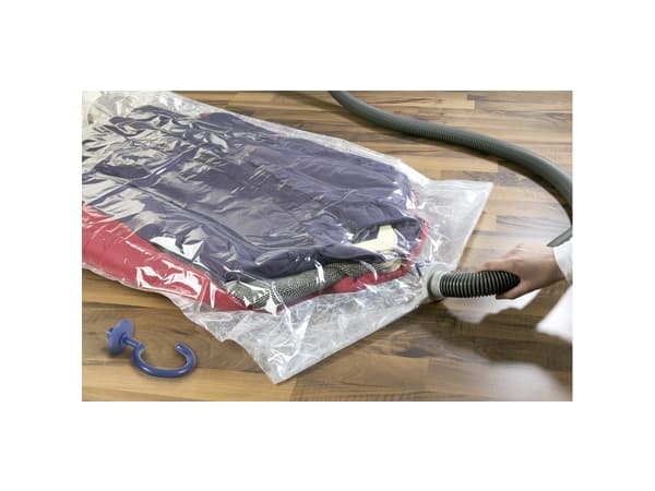 WENKO 3792750100, Pehmeä vaatteiden säilytyspussi, Läpinäkyvä, Polyamidi, Polyeteeni, XL, 70 cm, 145 cm