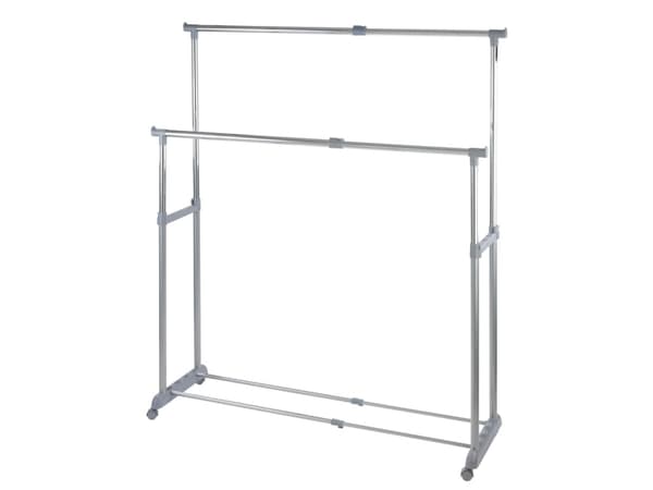 WENKO 4364500100 Twin Bars Portant 87 x 21,5 x 8,5 cm, Klädställ, Rostfritt stål, Grå, 1630 mm, 440 mm, 1680 mm