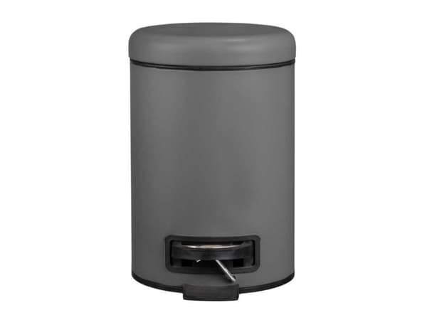 WENKO 22148100, 3 l, Rund, Metall, Grå, Plast, Pedal