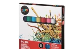 Paintmarker uni-ball posca pc-3m, 0,9-1,3 mm, förpackning med 8 färger