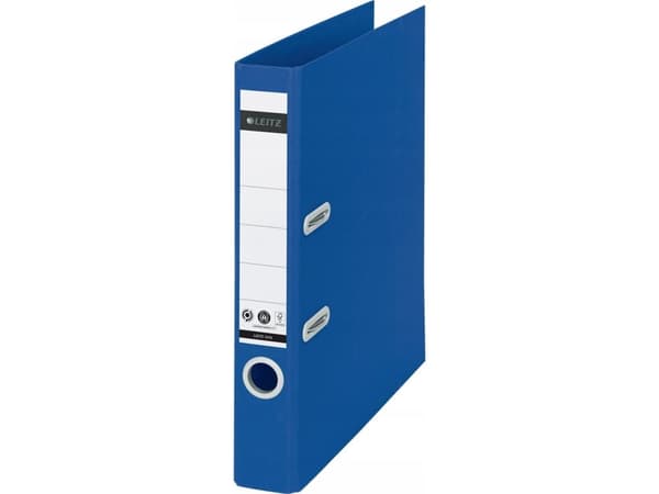 Leitz 180° Recycle - Hevarmbuefil - bokryggbredde: 55 mm - for A4 (210 x 297 mm) - kapasitet: 350 ark - blå