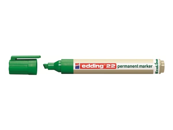 edding EcoLine 22 - Markør - permanent - for glass, metall, plast - grønn - 1-5 mm