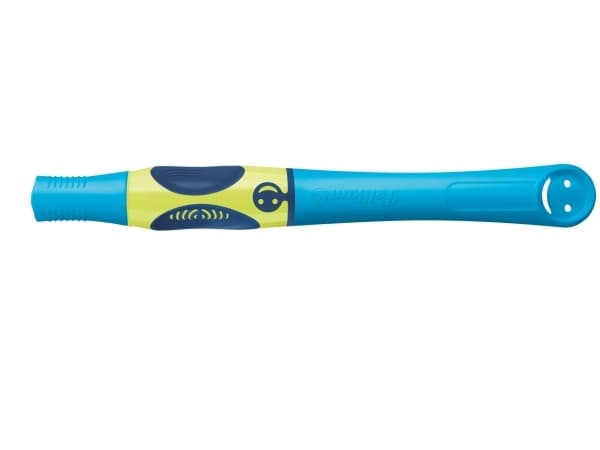 Pelikan griffix® Tintenschreiber für Linkshänder - Neon Fresh Blue - Anklippbarer versenkbarer Stift - Blau - Blau - Kunststoff - Linkshändig - Deuts