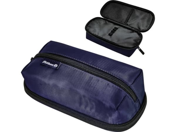 Pelikan kynälaukku Quattro, tummansininen twill-materiaalista, säilytystilaa jopa 40 kynälle, - 1 kpl (517003)