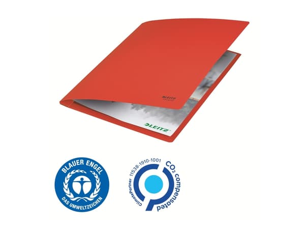 Leitz Recycle - Plattstrecksfil - för A4 (210 x 297 mm) - kapacitet: 250 ark - röd