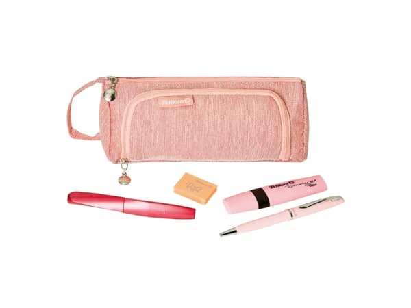 Pelikan Homeoffice, Mykt penal, Polyester, Rosa, Monokromatisk, Glidelås, Adult/Child