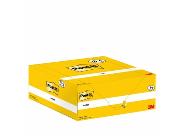 Post-It 653-CY-VP24, Rektangel, Gul, papper, 51 mm, 38 mm, 100 ark