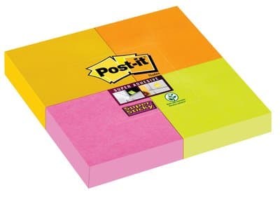 3M 6910YPOG, firkant, Grønn, Oransje, Rosa, Gult, Papir, 48 mm, 48 mm, 45 ark