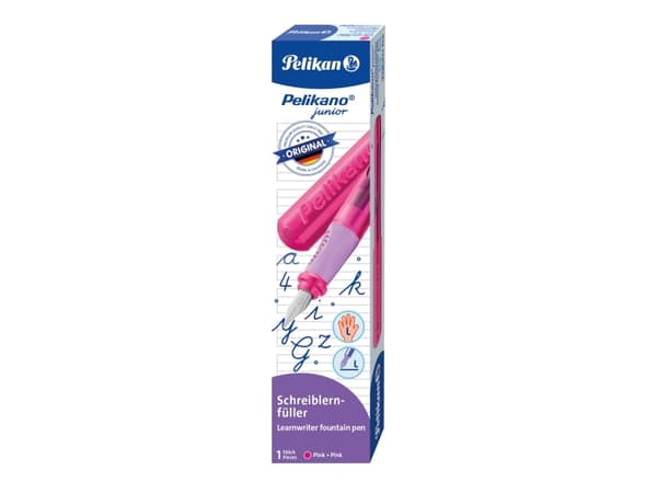 Pelikan 824866, Rosa, Påfyllning med bläckpatronssystem, Blå, Rostfritt stål, Vänsterhänt, Tyskland