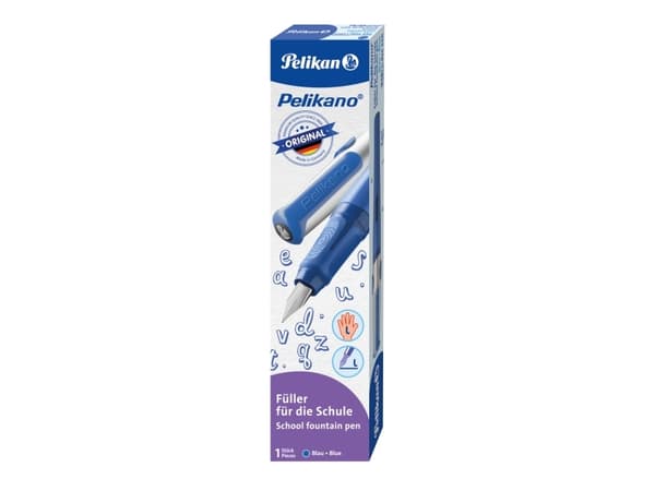 Pelikan 824446, Blå, Påfyllning med bläckpatronssystem, Blå, Rostfritt stål, Vänsterhänt, Tyskland