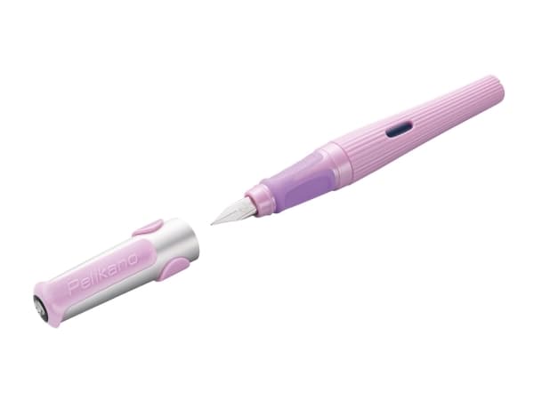 Pelikan 824545, Rosa, Påfyllning med bläckpatronssystem, Blå, Rostfritt stål, Medium, Högerhänt