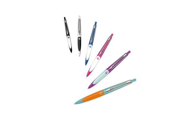 Herlitz my.pen, Klämma, Fastklämbar, indragbar kulspetspenna, Påfyllnadsbar, Blå, 1 styck
