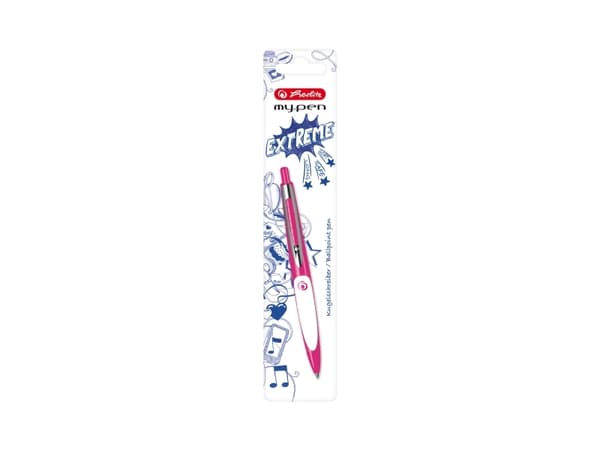 Herlitz my.pen, Klämma, Fastklämbar, indragbar kulspetspenna, Påfyllnadsbar, Blå, 1 styck