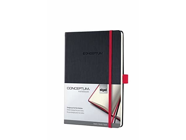 Sigel Conceptum, Monokromatisk, Sort, Rød, A4, 194 ark, 80 g/m², Innbundet (hardcover)
