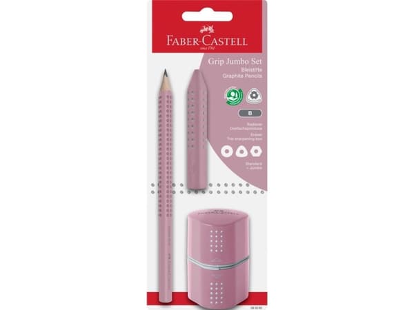Faber-Castell Jumbo Grip Set, B, Rosa, Triangulær, 1 stykker, PVC