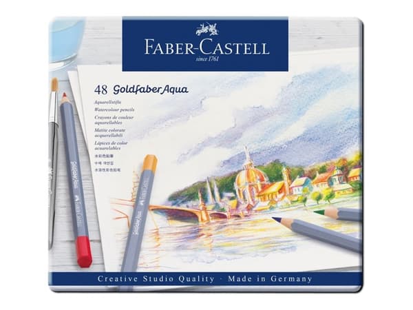 Faber-Castell Goldfaber Aqua, Pehmeä, Monivärinen, 48 kpl