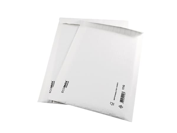 Bubbelpåse Ecomax 120x175mm vit Nr. 11/A inner 95x165mm 200st/förpackning