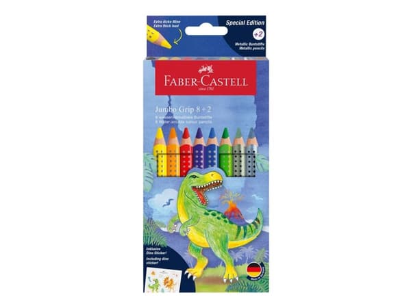 Faber-Castell Jumbo GRIP - Värikynä - dinosaurus - ei-pysyvä - jumbo (10 kpl pakkaus)