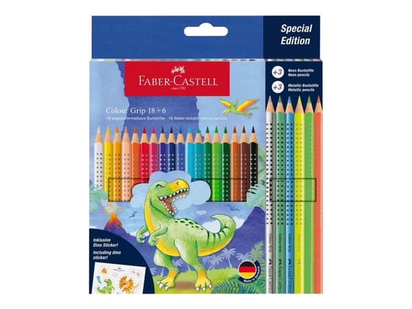 Faber-Castell Colour GRIP - Färgpenna - t-rex - icke-permanent (paket om 24)