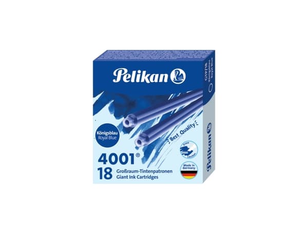 Pelikan 4001, Blå, Fontenepenn, 18 stykker, Boks, Tyskland